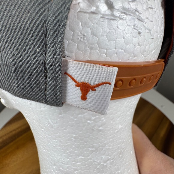 Longhorn Headwear Texas Longhorns Flat Brim Snapback Cap Gray Orange OSFA - Picture 5 of 10